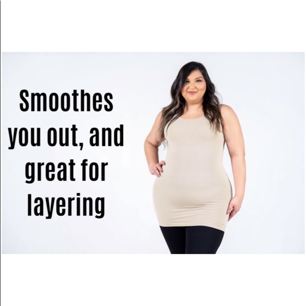 Long Slimming Tank - In Latte / wardrobe staple